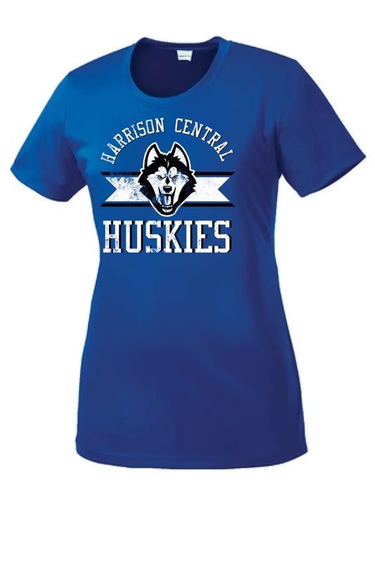 Harrison Central Distressed on Royal Ladies Competitor Tee