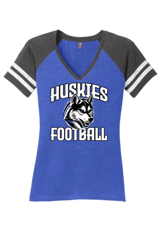 Harrison Central Football 2023 Design-08 Women's Game V-Neck Tee
