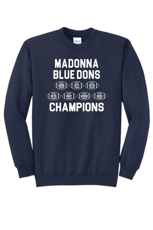 Weirton Madonna Champions Core Fleece Crewneck Sweatshirt