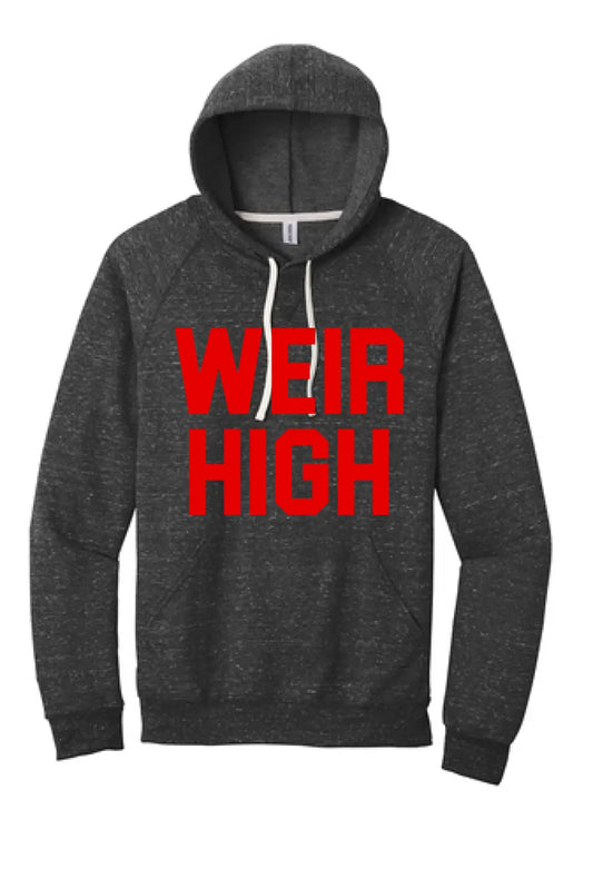 Weir High Jerzees Snow Heather French Terry Raglan Hoodie