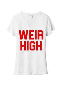 Weir High Ladies Tri-Blend V-Neck Tee