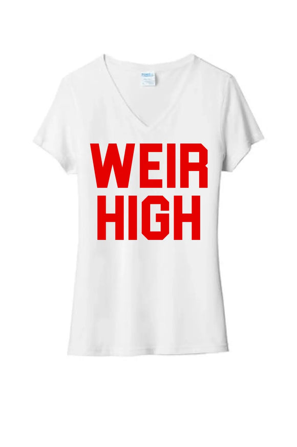 Weir High Ladies Tri-Blend V-Neck Tee