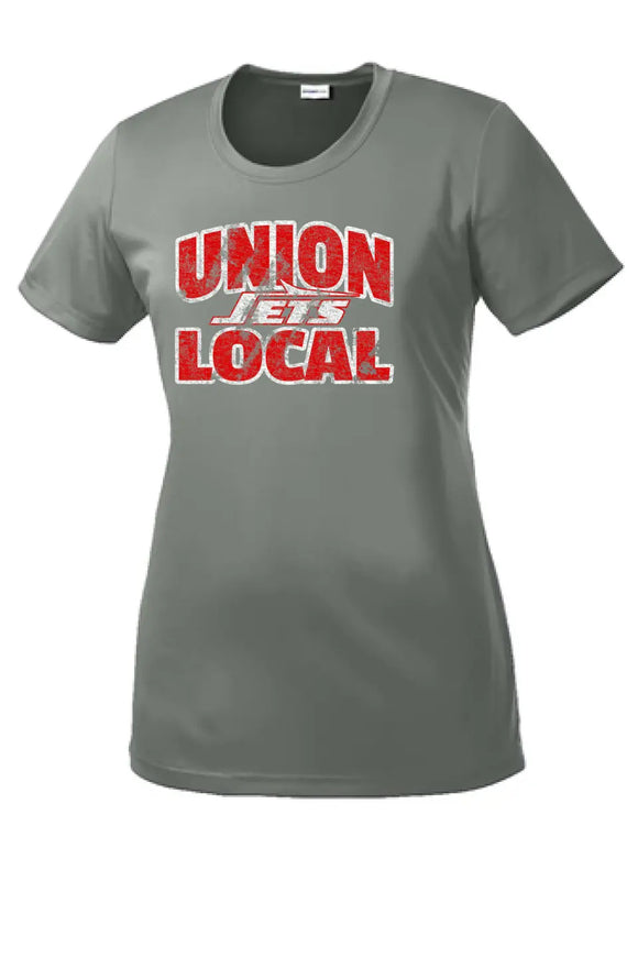 Union Local Jets Bold Distressed Ladies Competitor Tee