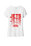 Union Local Jets Jets Jets Ladies Tri-Blend V-Neck Tee