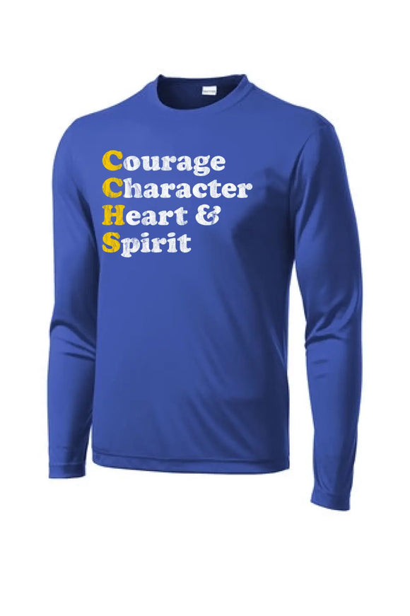 Steubenville Catholic Central Courage Character Heart Spirit PosiCharge Competitor Tee
