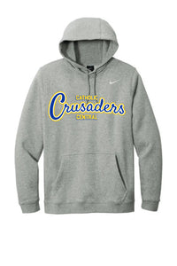 Steubenville Catholic Central Distressed Crusaders Script Nike Club Fleece Pullover Hoodie