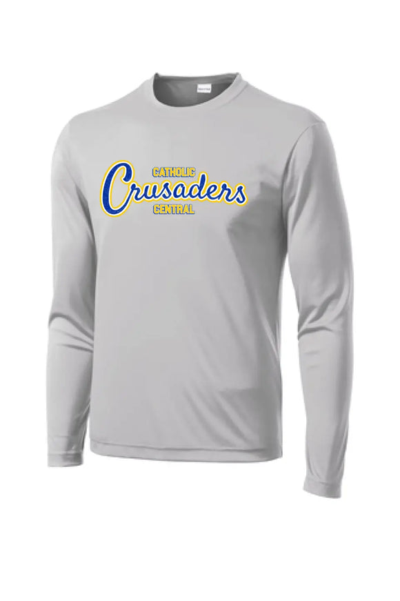 Steubenville Catholic Central Distressed Crusaders Script PosiCharge Competitor Tee