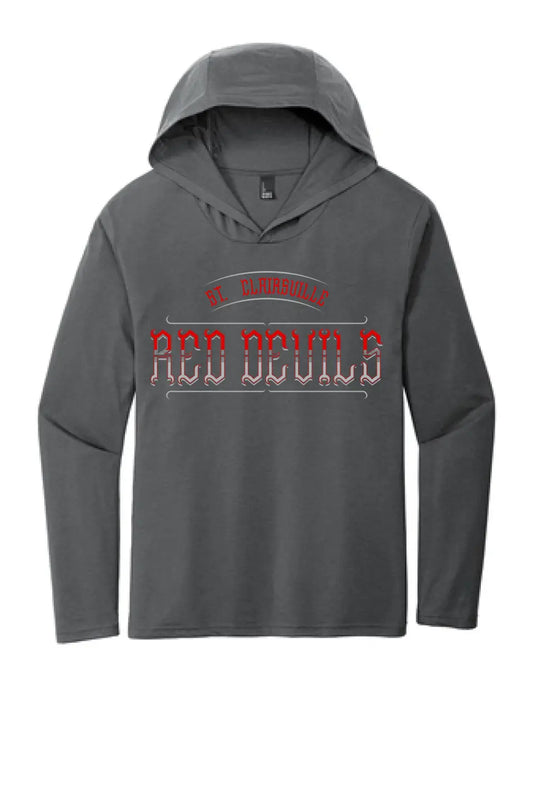 St. Clairsville Vintage Red Devils Perfect Tri-Long Sleeve Hoodie