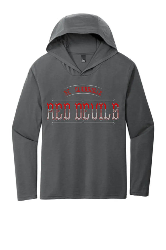 St. Clairsville Vintage Red Devils Perfect Tri-Long Sleeve Hoodie