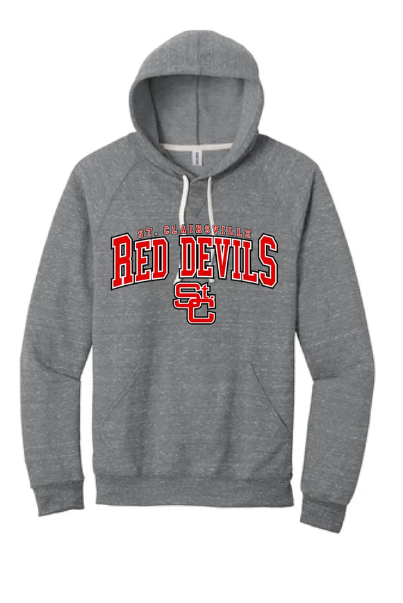 St. Clairsville St. C Arch Jerzees Snow Heather French Terry Raglan Hoodie