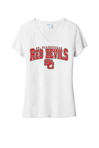 St. Clairsville St. C Arch Ladies Tri-Blend V-Neck Tee