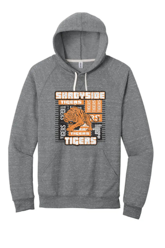 Shadyside 90s Jerzees Snow Heather French Terry Raglan Hoodie