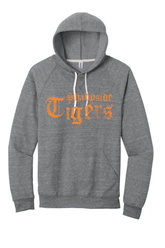 Shadyside Old English Jerzees Snow Heather French Terry Raglan Hoodie