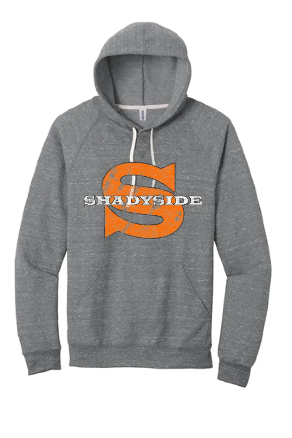 Shadyside Distressed Wide Latin Jerzees Snow Heather French Terry Raglan Hoodie