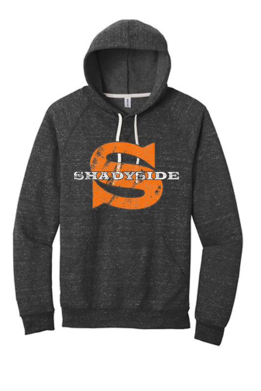 Shadyside Distressed Wide Latin Jerzees Snow Heather French Terry Raglan Hoodie
