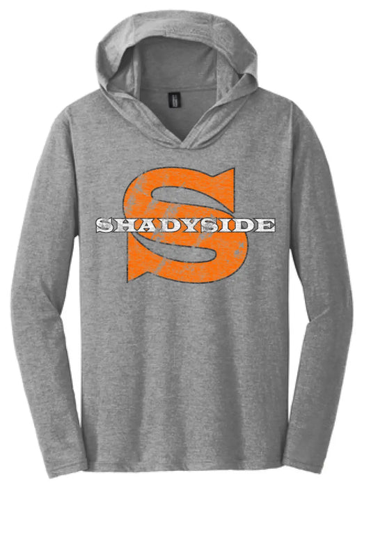 Shadyside Distressed Wide Latin Perfect Tri-Long Sleeve Hoodie