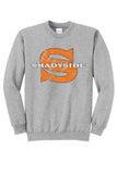 Shadyside Distressed Wide Latin Core Fleece Crewneck Sweatshirt