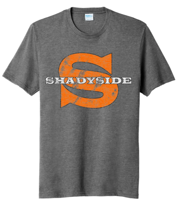 Shadyside Distressed Wide Latin Tri-Blend Tee