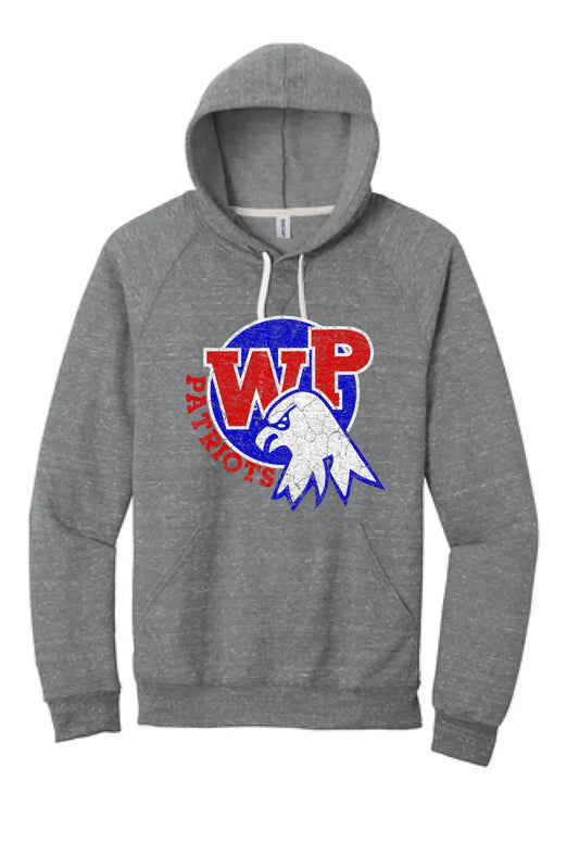Wheeling Park Logo Jerzees Snow Heather French Terry Raglan Hoodie