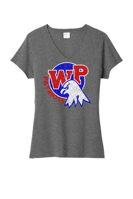 Wheeling Park Logo Ladies Tri-Blend V-Neck Tee