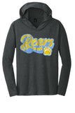 Oak Glen Distressed Script with Paw Perfect Tri-Long Sleeve Hoodie