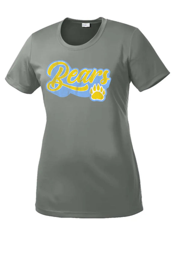 Oak Glen Distressed Script with Paw Ladies Competitor Tee