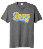 Oak Glen Distressed Script with Paw Tri-Blend Tee