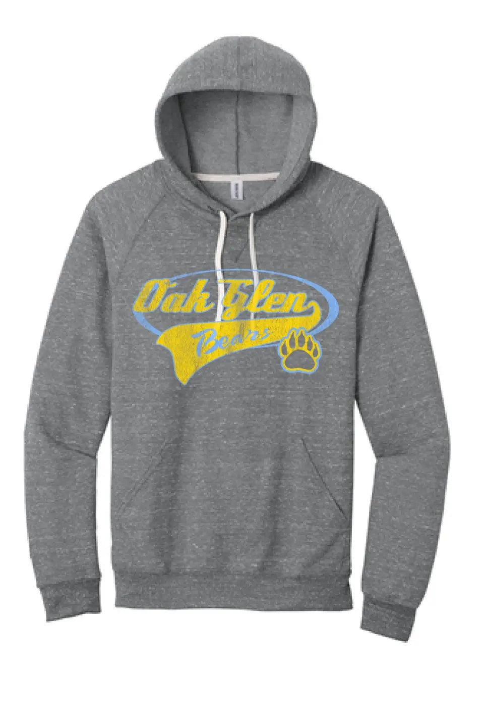 Oak Glen Distressed Tail Snow Heather French Terry Raglan Hoodie