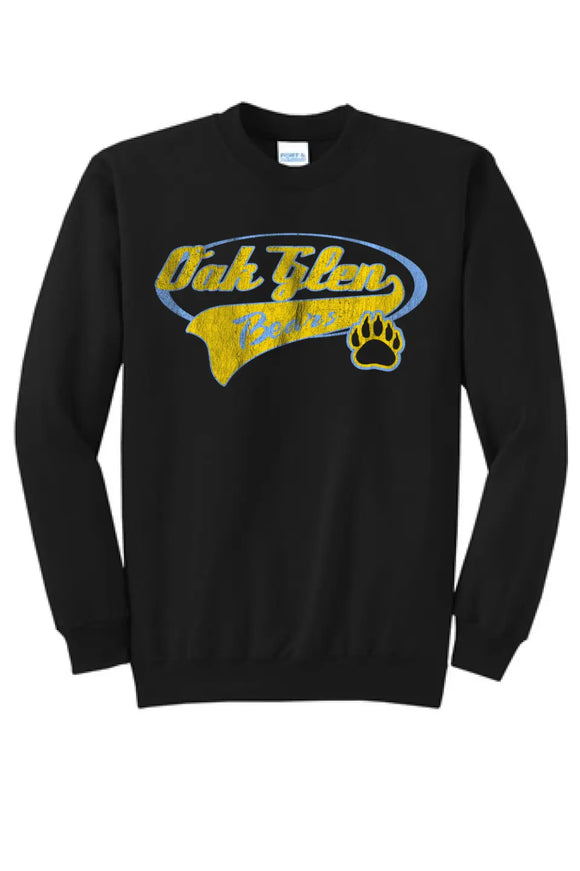 Oak Glen Distressed Tail Core Fleece Crewneck Sweatshirt