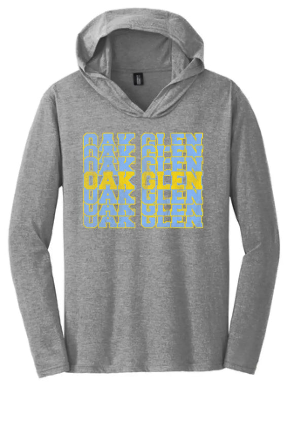 Oak Glen Distressed Repeating Perfect Tri-Long Sleeve Hoodie