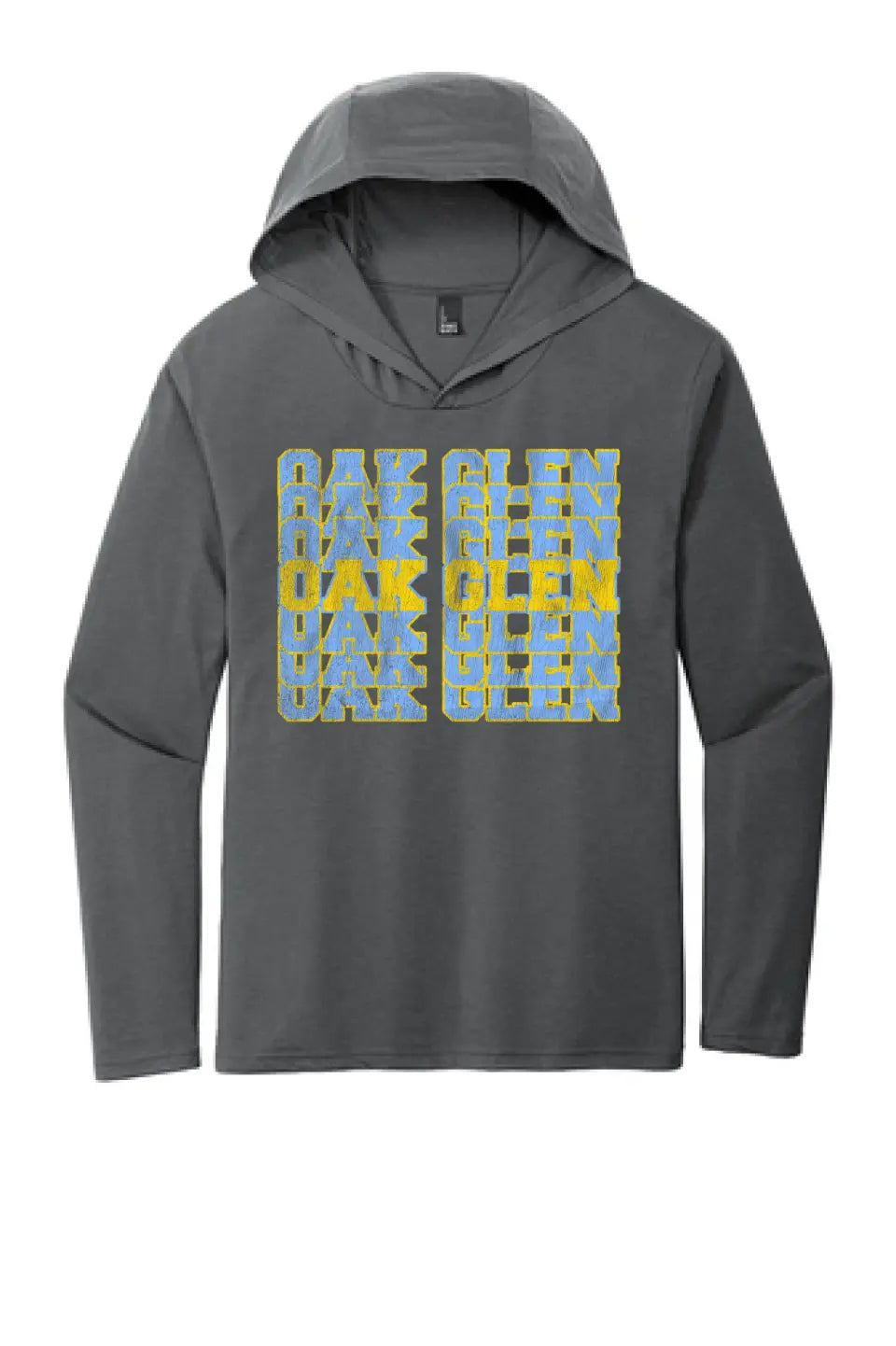 Oak Glen Distressed Repeating Perfect Tri-Long Sleeve Hoodie