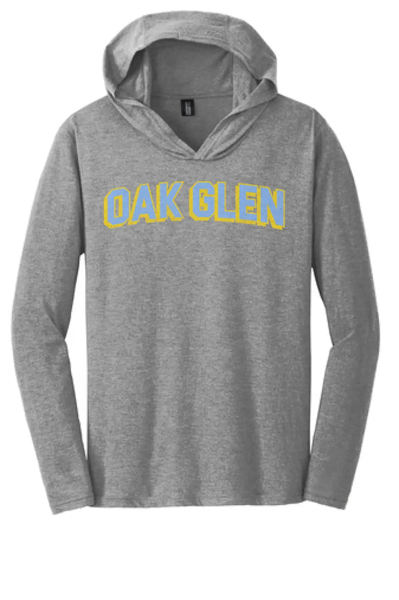 Oak Glen Distressed Letters Perfect Tri-Long Sleeve Hoodie