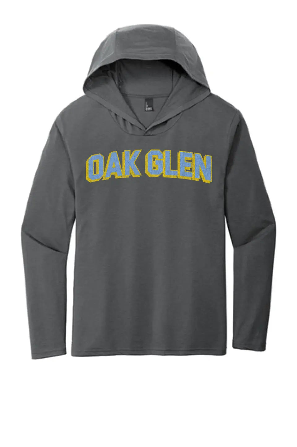 Oak Glen Distressed Letters Perfect Tri-Long Sleeve Hoodie