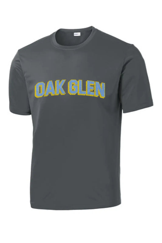 Oak Glen Distressed Letters PosiCharge Competitor Tee