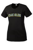 Oak Glen Distressed Letters Ladies Competitor Tee