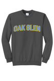 Oak Glen Distressed Letters Core Fleece Crewneck Sweatshirt