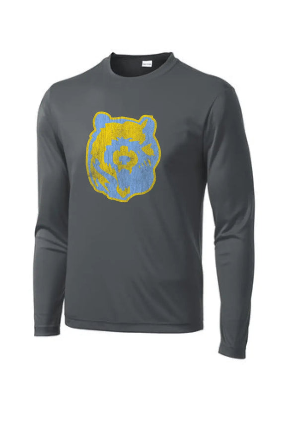 Oak Glen Distressed Bear Long Sleeve PosiCharge Competitor Tee