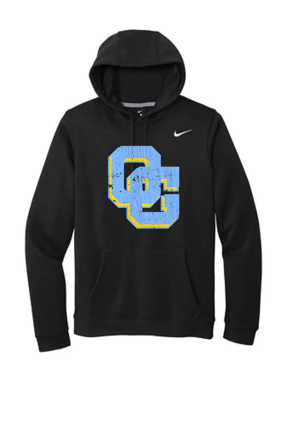 Oak Glen Distressed OG Logo Nike Club Fleece Pullover Hoodie