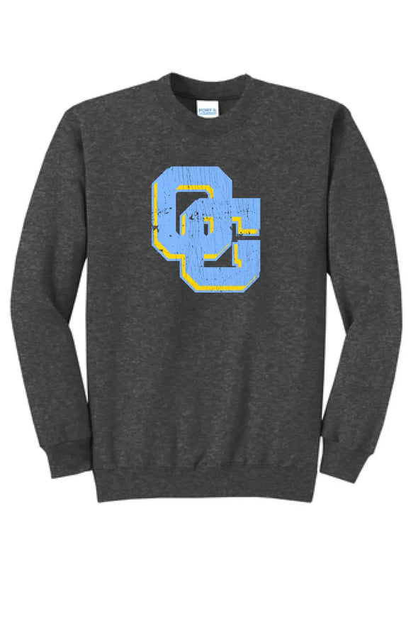 Oak Glen Distressed OG Logo Core Fleece Crewneck Sweatshirt