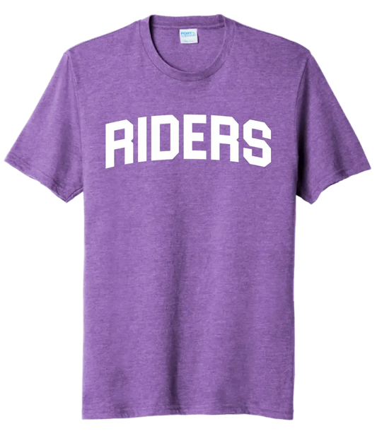 Martins Ferry Riders White Letters Tri-Blend Tee