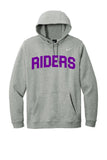 Martins Ferry Riders Purple Letters Nike Club Fleece Pullover Hoodie