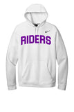 Martins Ferry Riders Purple Letters Nike Club Fleece Pullover Hoodie