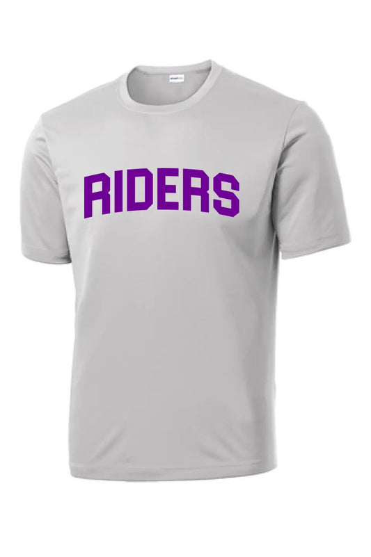 Martins Ferry Riders Purple Letters PosiCharge Competitor Tee