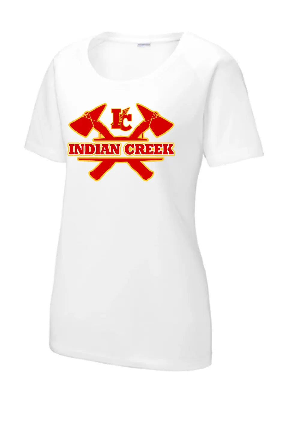 Indian Creek 2023-01 Ladies PosiCharge Tri-Blend Wicking Scoop Neck Raglan Tee