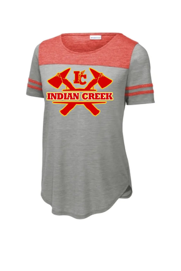 Indian Creek 2023-01 Ladies PosiCharge Tri-Blend Wicking Fan Tee