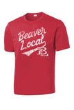 Beaver Local Script Distressed PosiCharge Competitor Tee