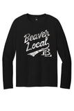 Beaver Local Script Distressed Featherweight French Terry Long Sleeve Crewneck