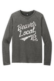 Beaver Local Script Distressed Featherweight French Terry Long Sleeve Crewneck