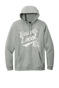 Beaver Local Script Distressed Nike Club Fleece Pullover Hoodie