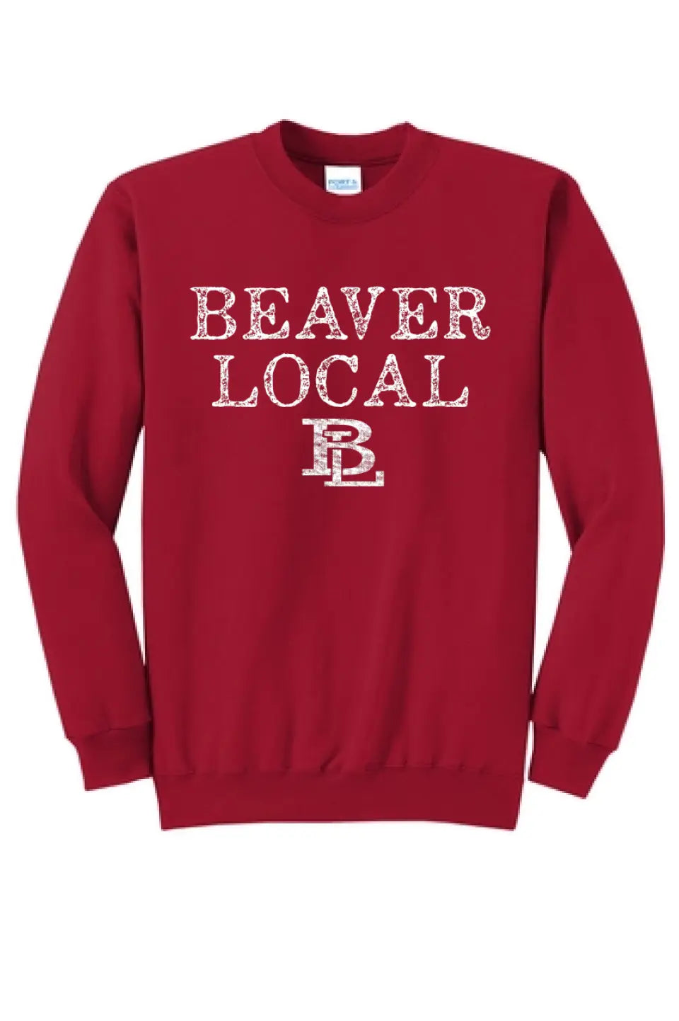 Beaver Local Distressed Core Fleece Crewneck Sweatshirt